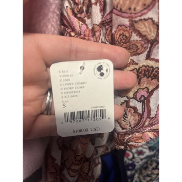 Free People Women's Kauai Getaway Printed Tunic Top size Small XL NWT Floral - Picture 16 of 16